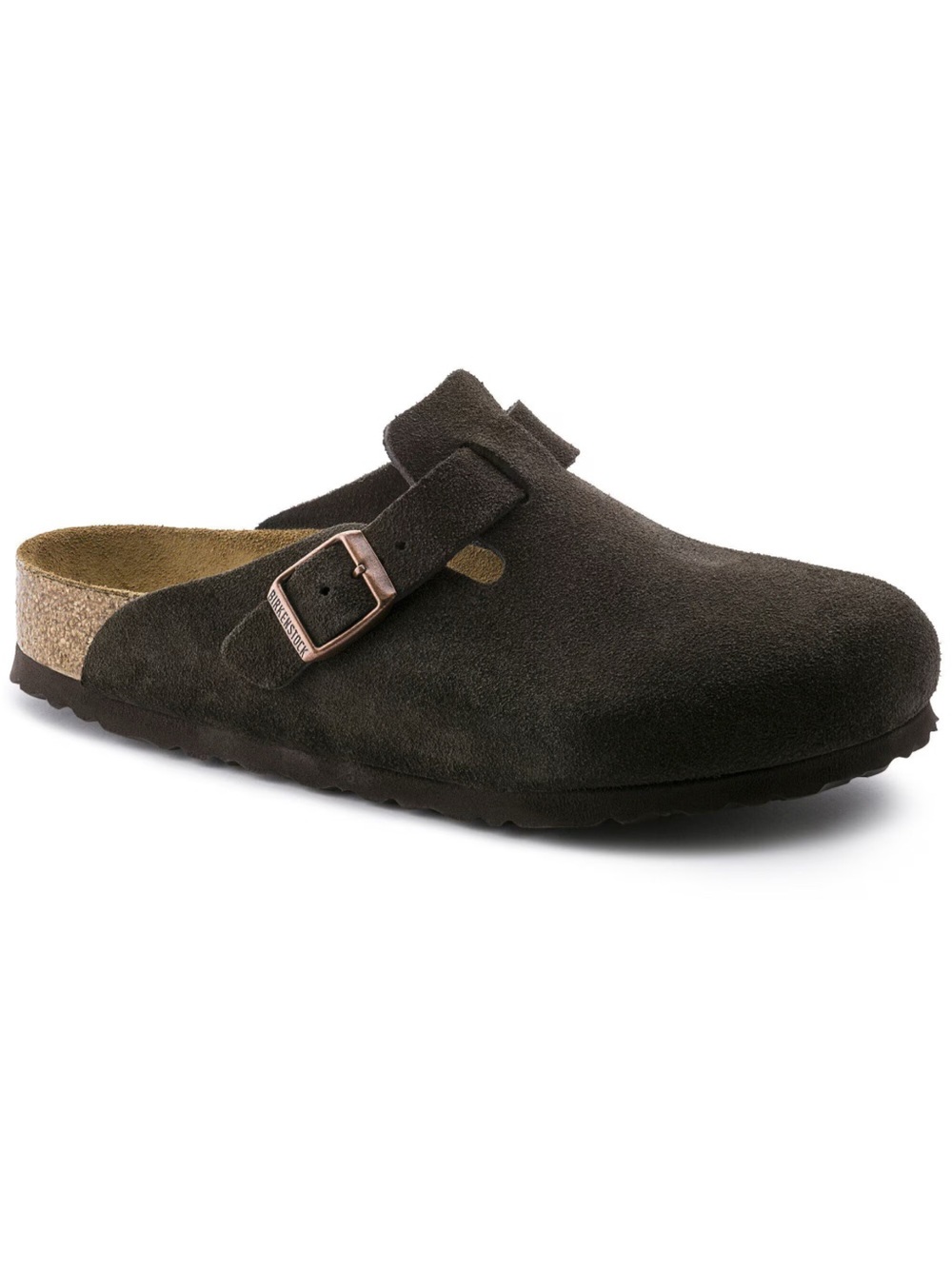 Birkenstock SZ L 9/M 7/EU 40 Boston BS Clog Mocca Raw Suede Soft Footbed NWB